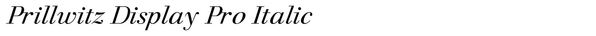 Prillwitz Display Pro Italic image
